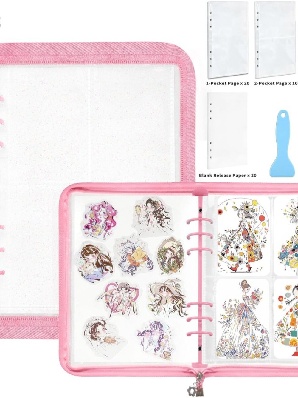 Sticker Organizer Binder Sticker Storage Organizer Reusable Sticker Book Collect